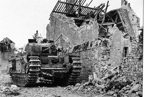 Ww2 caen photo char - -,